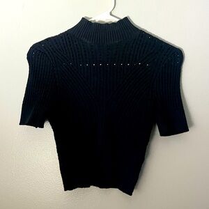Forever 21 cropped see-through knit top